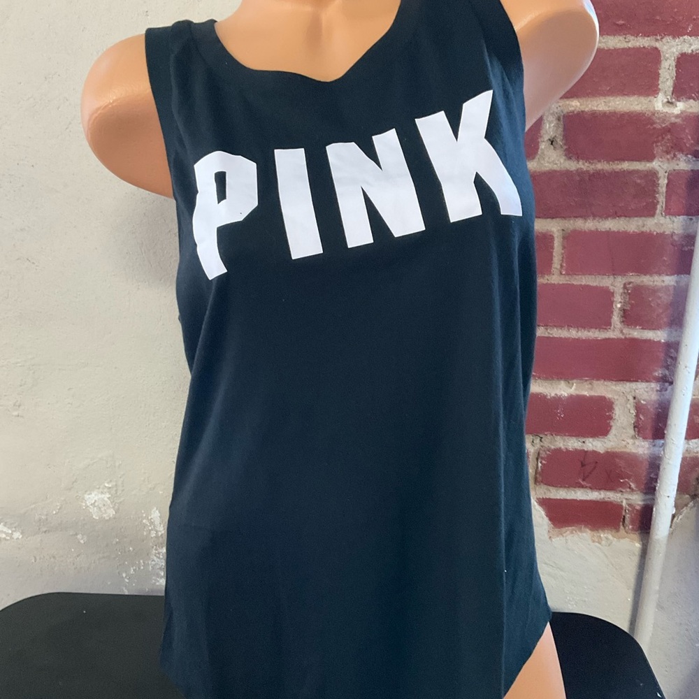 PINK Victoria's Secret Black Muscle Tee
